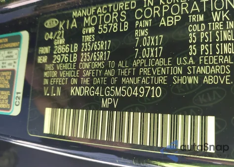 2021 Kia Sorento Hybrid S from USA, damaged, VIN KNDRG4LG5M5049710